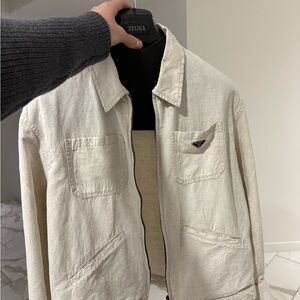 Prada Cream Blouson Jacket